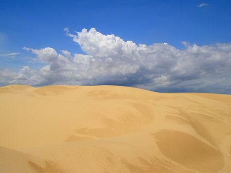 White sand dunes in Binh Thuan province, in southeastern Vietnam