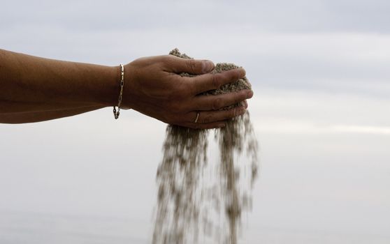 time passing by as sand trough the fingers from the hands