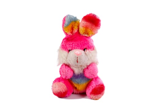 old soft toy on a white background