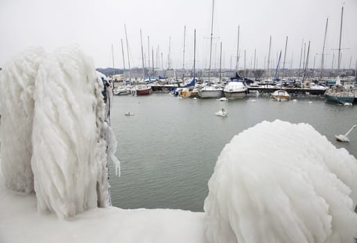 Winter deposits an icy cover on the world