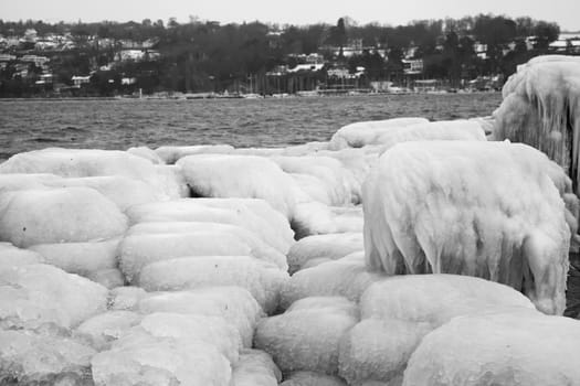 Winter deposits an icy cover on the world