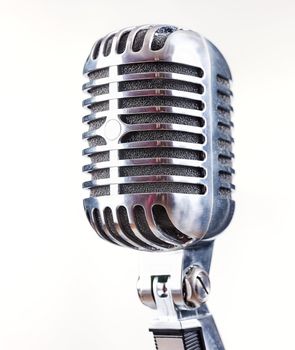 Retro Microphone, on white background