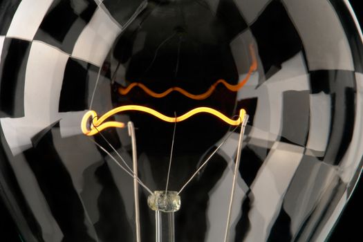 Bulb on a black background