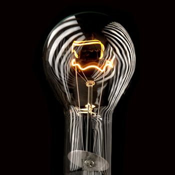 Bulb on a black background