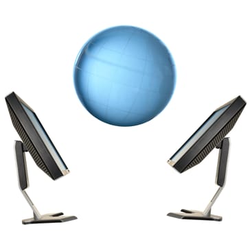 globe on a white background,