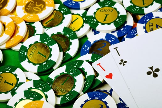 An image of poker chips and cards