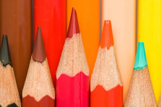 Stock photo: an image of coloured pencils
