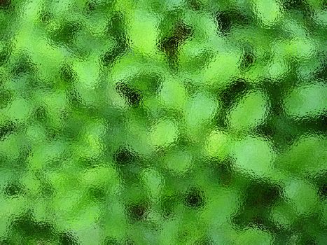 The image of green background from bushes and moss