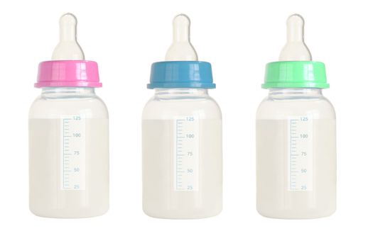 A children's milk on a white background                               