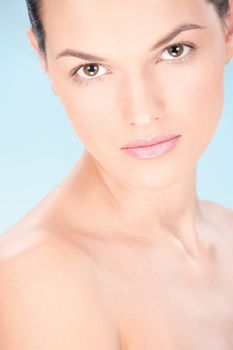 Portrait of a pretty brunette woman