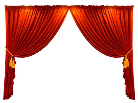 Curtain on a white background 