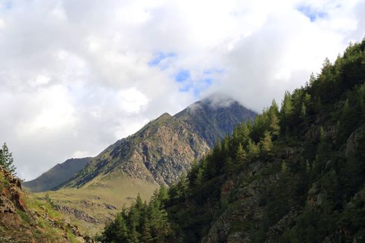 Image of beautiful landscape with Caucasus mountains
