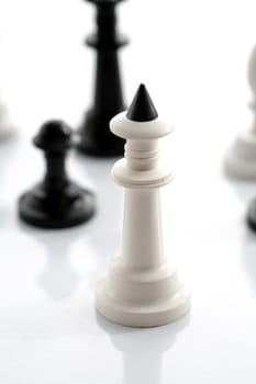 Stock photo: an image of chess: pawns,white king