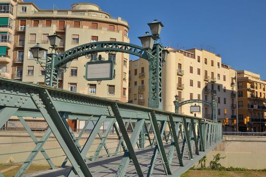 Old bridge in Malaga connecting the two banks of the river