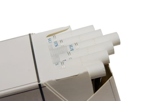 pack of super lights cigarettes with a filter on a white background