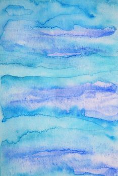 Abstract watercolor background with colorful different layers on paper texture 