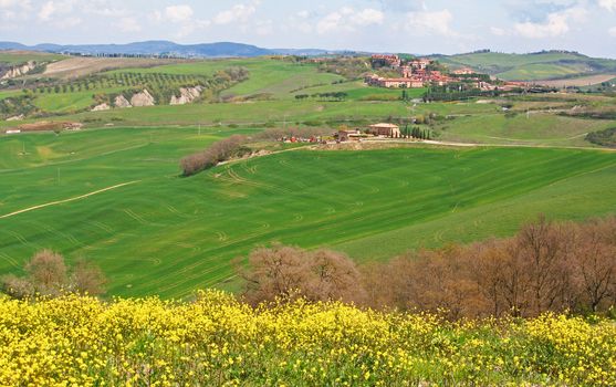 Italy. Val D'Orcia valley. Tuscany landscape
