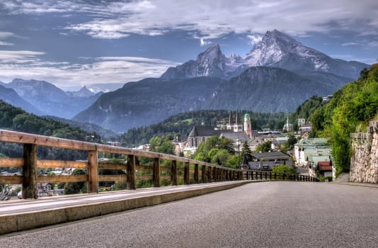 Berchtesgaden landscape and Watzmann mountain, Bavarian Alps, Germany