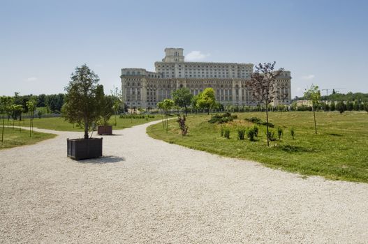 Palace of the Parliament, also known as The People's House in Bucharest, Romania