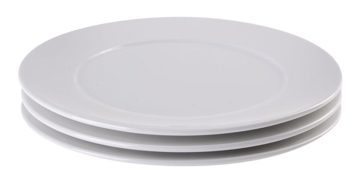 plates on the white background