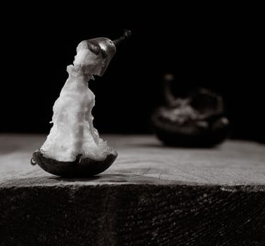 Bit of a pear on a black background