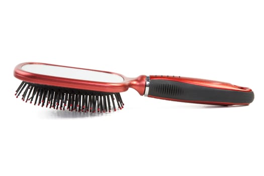 Female hairbrush isolated on a white background
