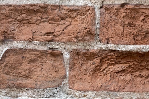 Structure of a red brick wall