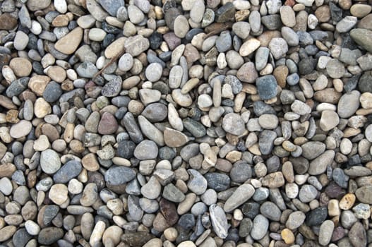 grid gravel background with different shapes of rocks