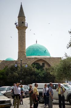 Ancient mosque in the old town of Akko, Israel