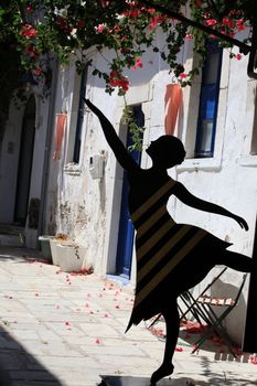 Greek Street dancer in Kos. Dodecanese, Greece
