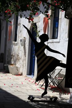 Greek Street dancer in Kos. Dodecanese, Greece