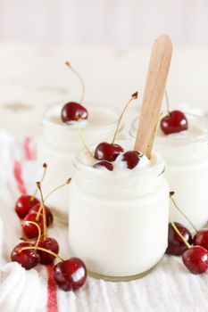 yoghurt with cherry