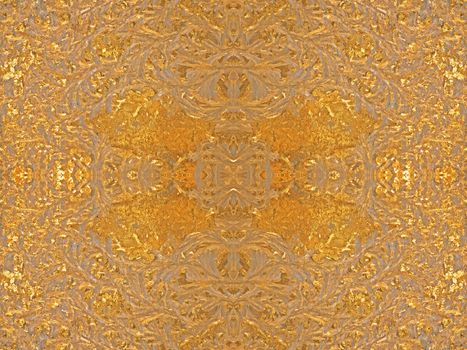 Golden abstract decorative pattern as background.