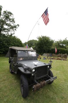 Stars & stripes on US army jeep