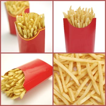 French fries collage