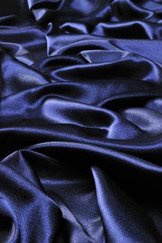 Blue satin textile background