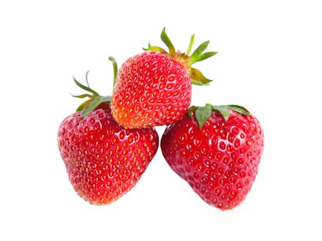 Strawberries isolated on white background