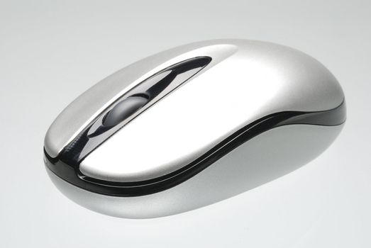 Wireless optical computer mouse islated on white