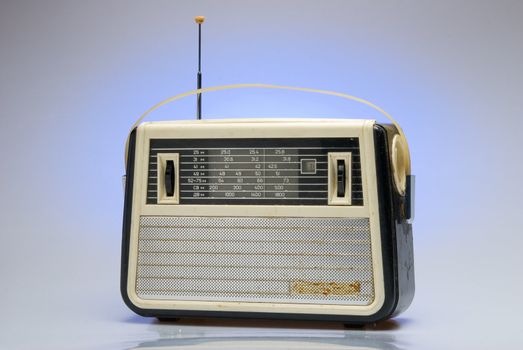 Old-fashioned soviet personal radio receiver.