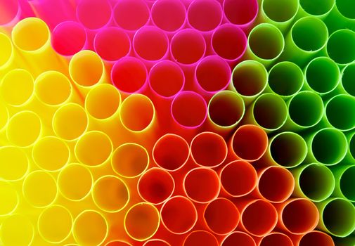 Abstract background from many multi-colored tubules for a cocktail