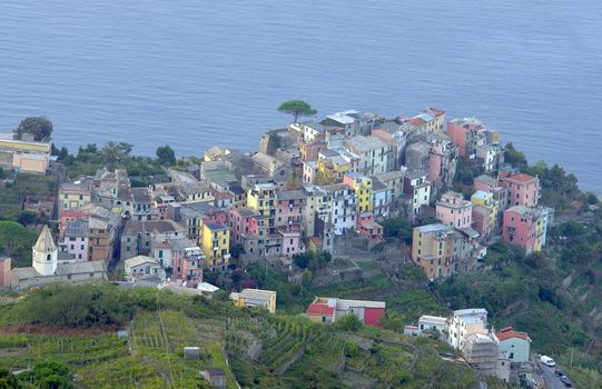 Village of Corniglia in Cinque Terre, Italy 