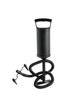 Black air-pump isolated on white background with clipping path