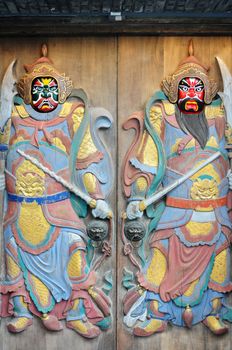 Decorations of Ancient Chinese door-god 