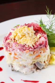 Russian herring salad 