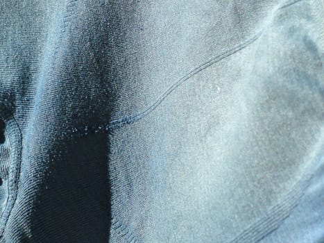closeup of piece of distressed blue fabric