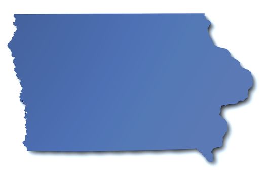 Map of Iowa - USA