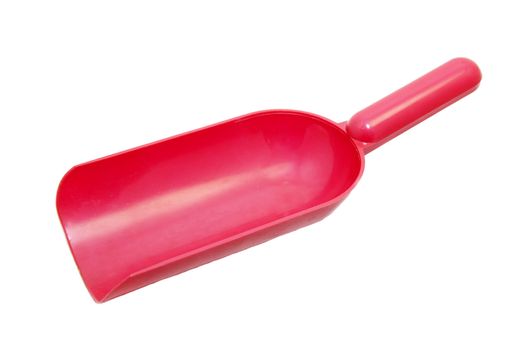 large plastic scoop for solids of red