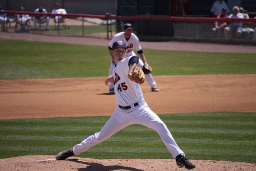 BINGHAMTON, NY - JUNE 14: Binghamton Mets' pitcher Zack Wheeler throws a pitch against the Reading Phillies at NYSEG Stadium on June 14, 2012 in Binghamton, NY