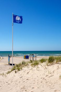 The Blue Flag is a certification by the Foundation for Environmental Education that a beach or marina meets its stringent standards.