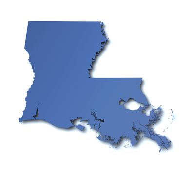 Map of Louisiana - USA